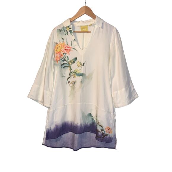 MAEVE | Anthropologie Watercolors Floral tunic - Picture 2 of 9
